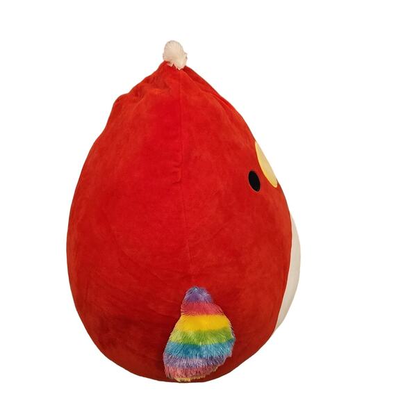 Paco Parrot Squishmallow 20" Soft Toy Plush Red Bird Rainbow Wings Kelly Toy - Picture 3 of 7